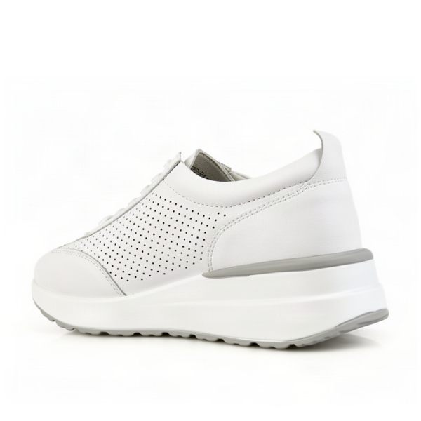 adidași damă piele naturală alb 0163384