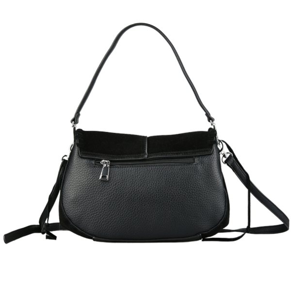geantă damă  piele naturală/piele ecologică negru 0163136