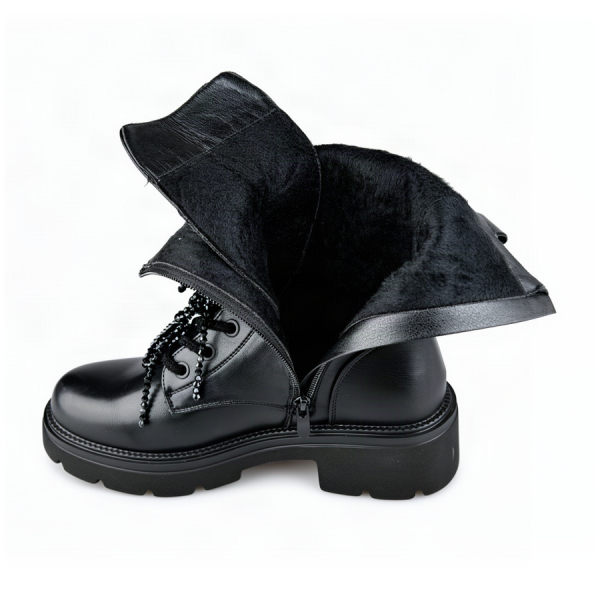 lady's boots synthetic leather black 0162515