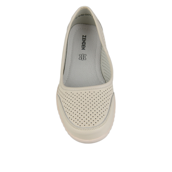 pantofi damă  piele naturală/piele ecologică bej 0163739