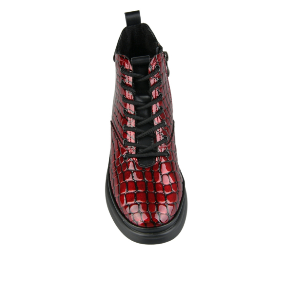 lady's boots genuin leather red 0163418