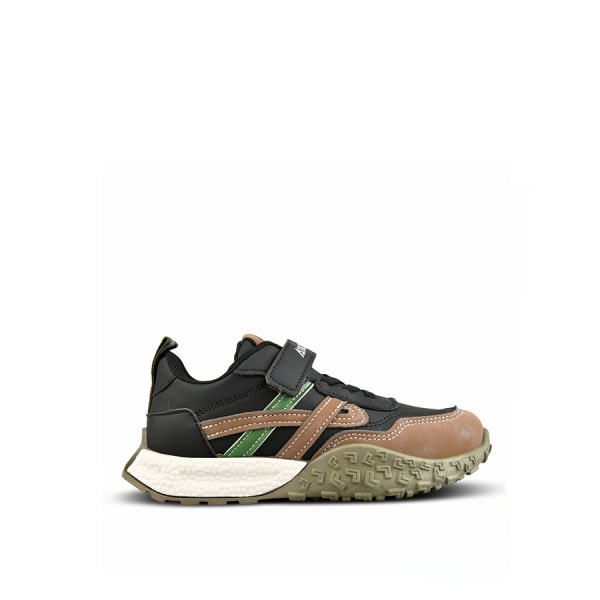 kids sneakers synthetic leather black