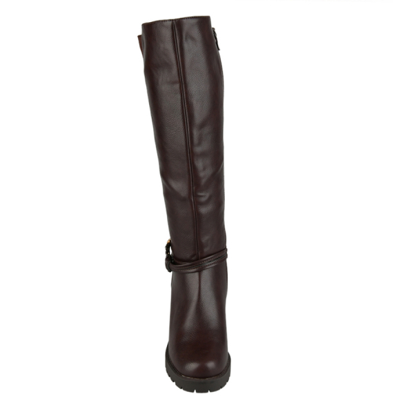 cizme damă textil/piele ecologică maro 0162508
