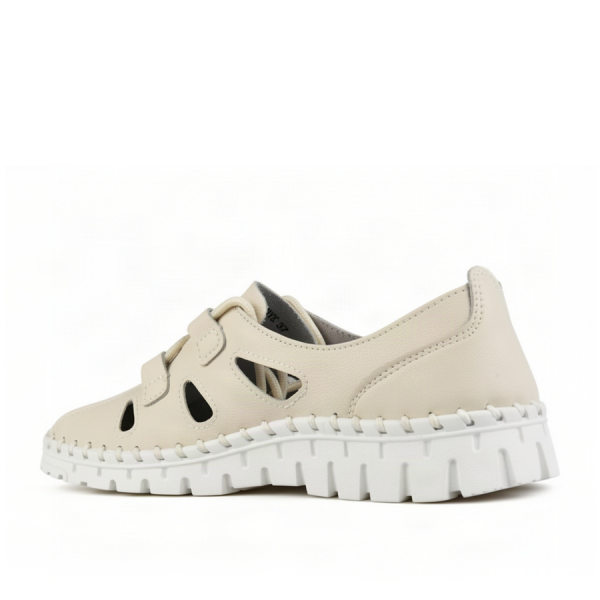 pantofi damă piele naturală bej 0163737