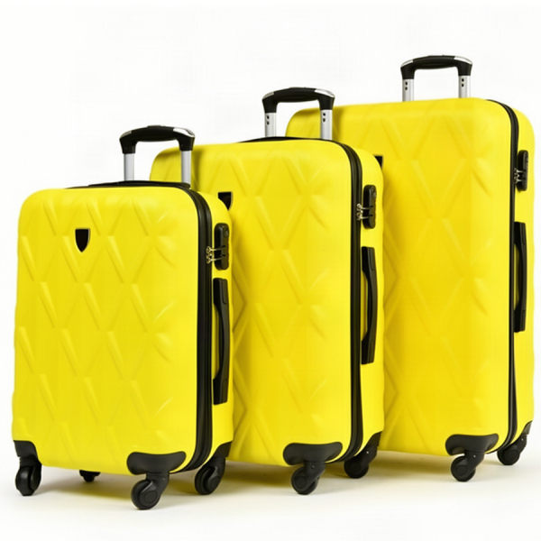 small suitcase ABS plastic yellow 0163657