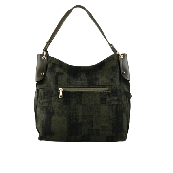 lady's bag synthetic leather/textile green 0163288