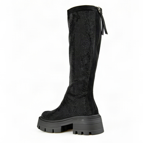 cizme damă textil negru 0162414