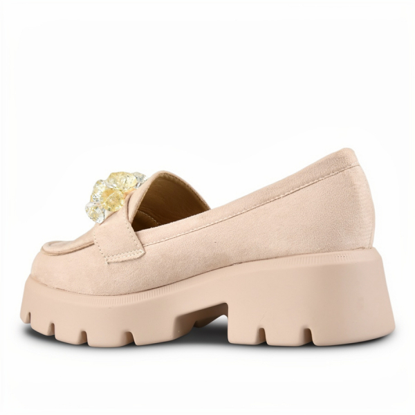 lady's shoes textiles beige 0160496