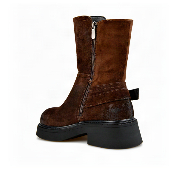 lady's boots genuin leather brown 0162672