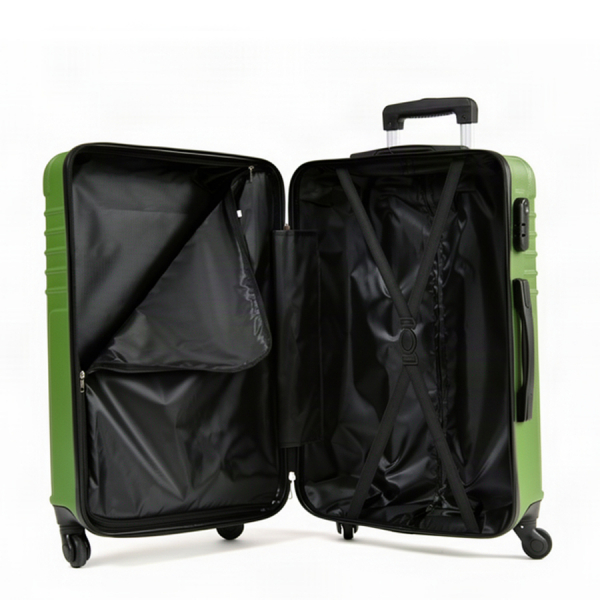 medium suitcase ABS plastic dark green 0163676