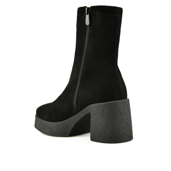 botine damă textil negru 0162018