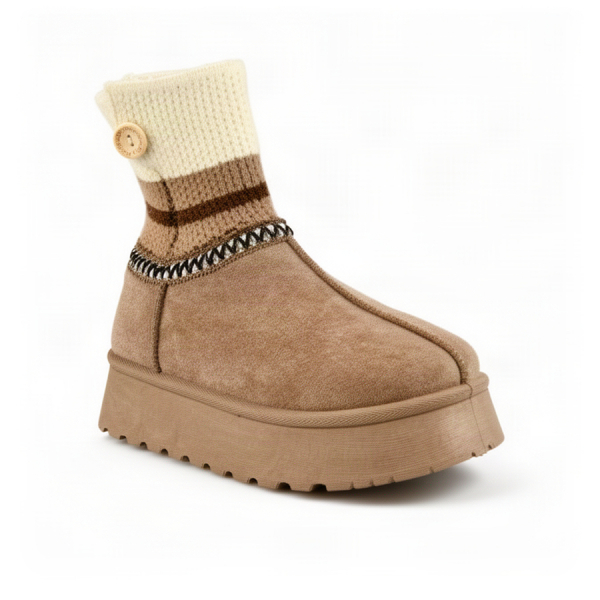 lady's boots textiles light brown 0162349