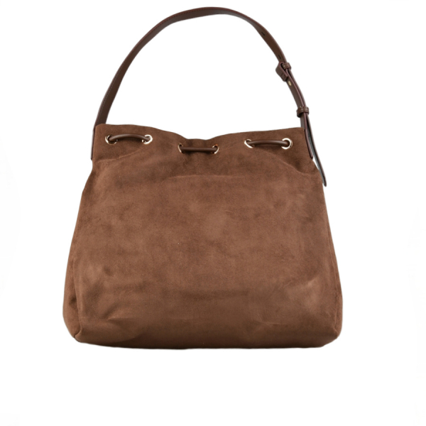 lady's bag textile/synthetic leather brown 0163274