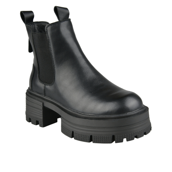 botine damă piele naturală negru 0162876