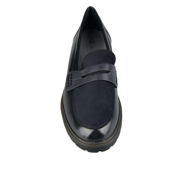 lady's shoes textile/synthetic leather dark blue 0163001