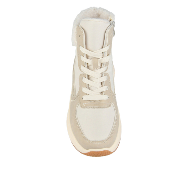 lady's boots eco leather/textile beige 0162340