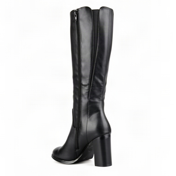 cizme damă piele ecologică/textil negru 0162918