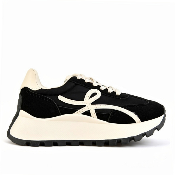 adidași damă textil/piele ecologică negru