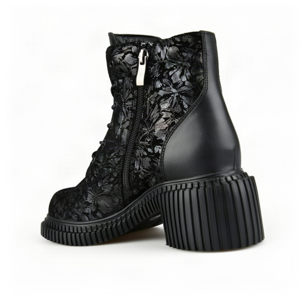 botine damă piele naturală negru 0163417
