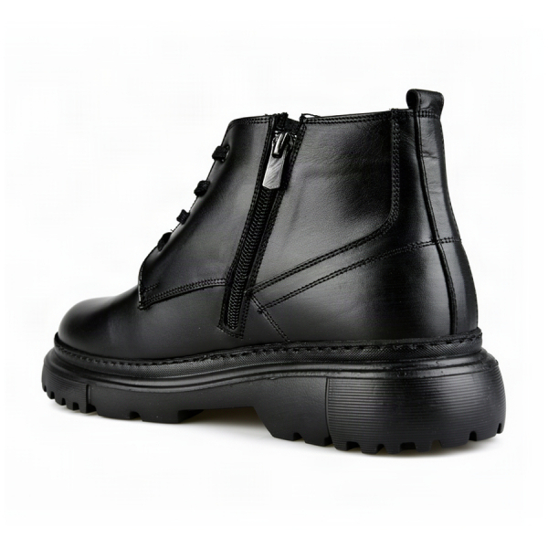 botine bărbați piele naturală negru 0164065