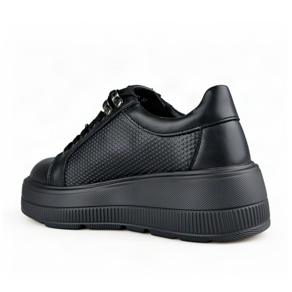 adidași damă piele naturală negru 0163062