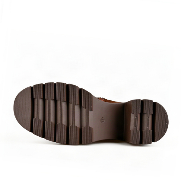botine damă textil/piele ecologică maro 0162914