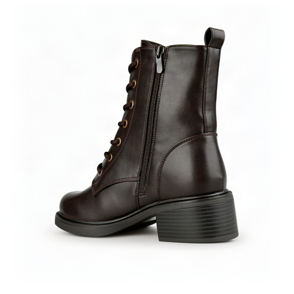 lady's boots synthetic leather dark brown 0162435