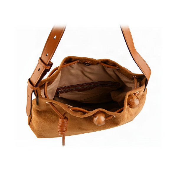 lady's bag textile/synthetic leather light brown 0163273