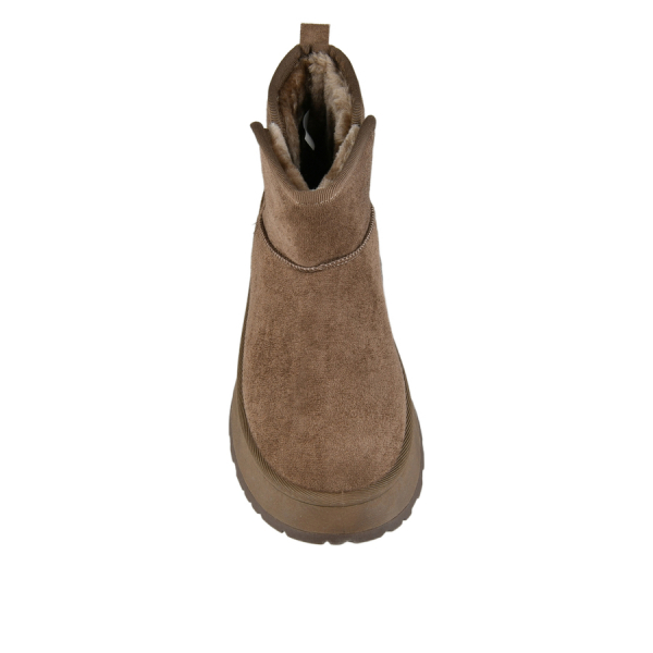 botine damă textil maro deschis 0163242