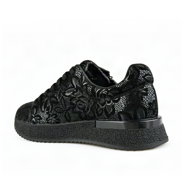 adidași damă piele naturală negru 0163335