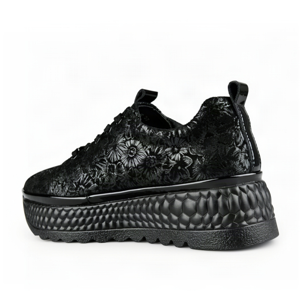 lady's shoes genuin leather black 0163058