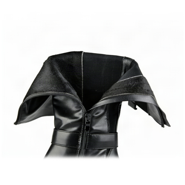 cizme damă textil/piele ecologică negru 0162438