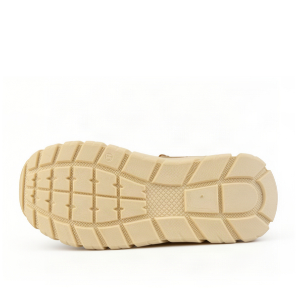 botine damă piele ecologică/textil maro deschis 0163384