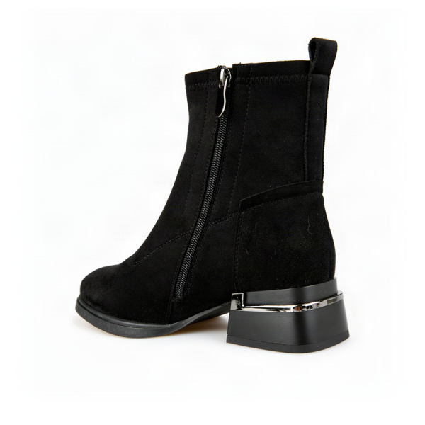 botine damă textil negru 0163399