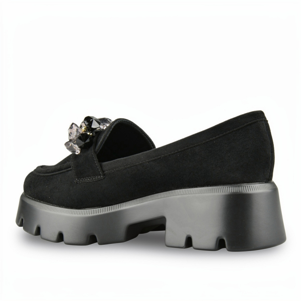 lady's shoes textiles black 0160495
