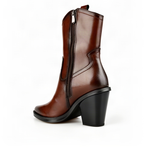 lady's boots genuin leather brown 0162651