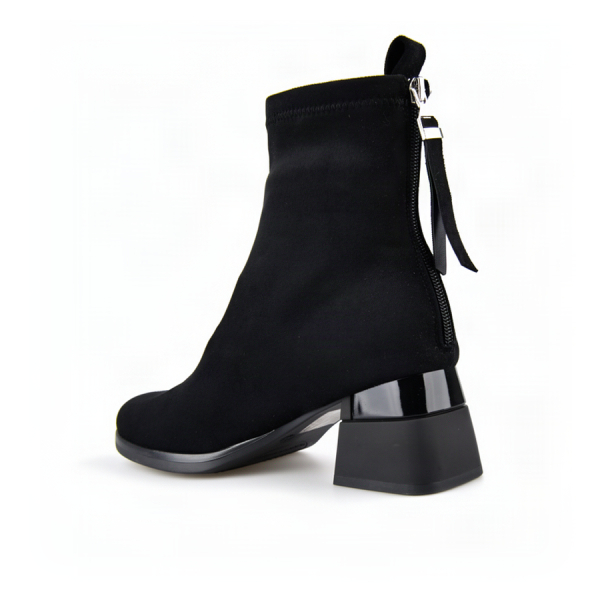 botine damă textil negru 0162424