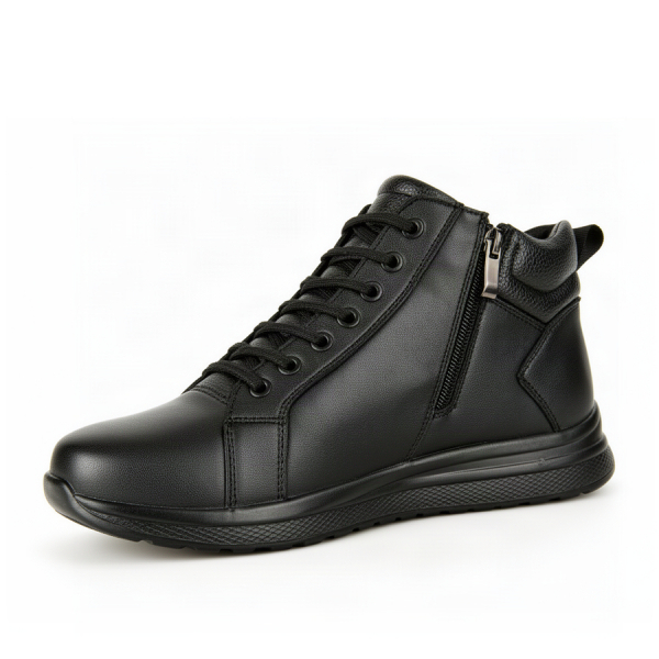 botine bărbați piele naturală negru 0162767