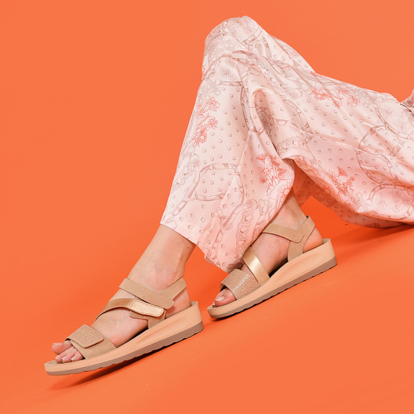 lady's sandals eko leather beige 0160032