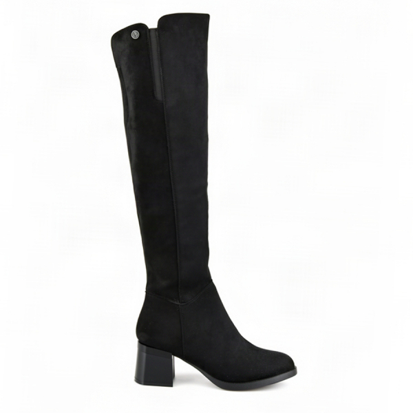 cizme damă textil negru