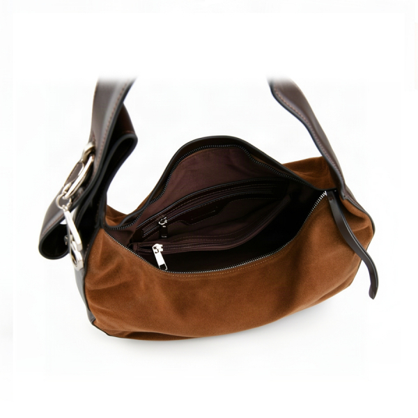 geantă damă piele naturală/piele ecologică maro 0163141
