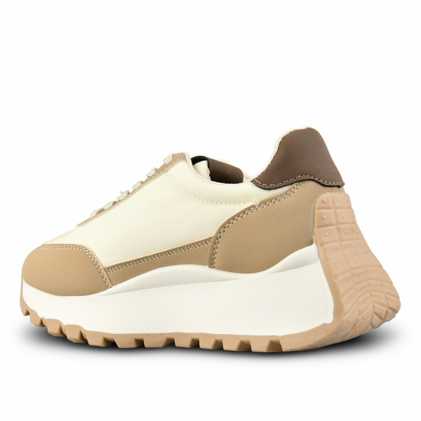 adidași damă textil/piele ecologică bej 0162690