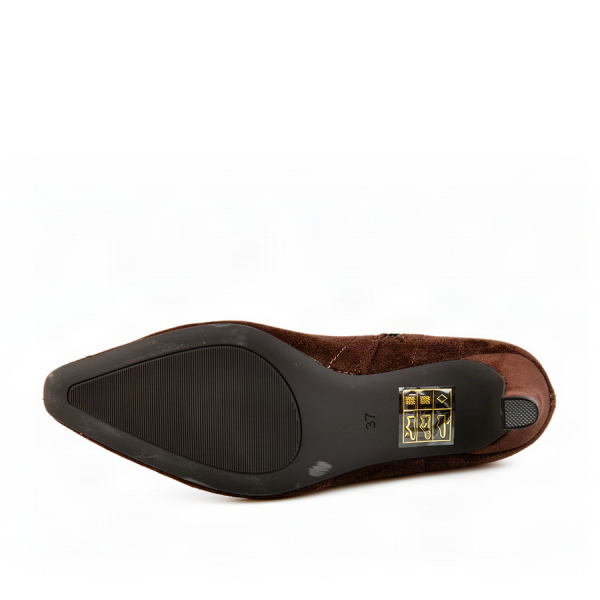 botine damă textil maro 0162825