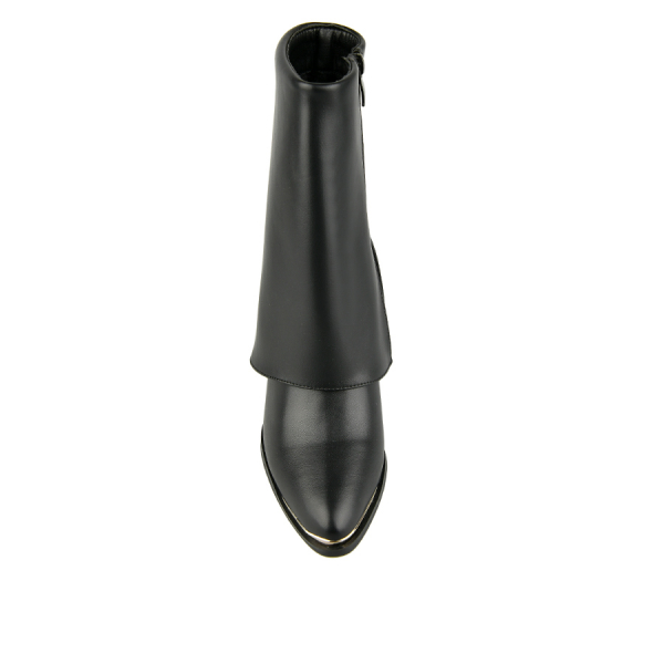 botine damă piele ecologică negru 0162023