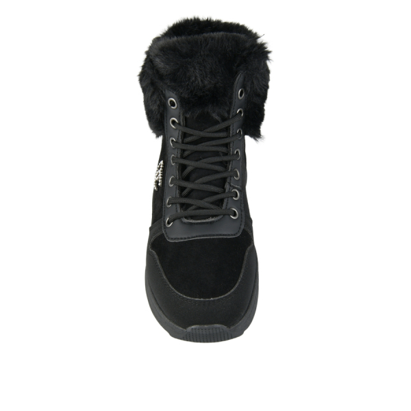 lady's boots eco leather/textile black 0162314
