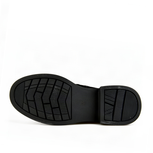 botine damă piele naturală negru 0162879