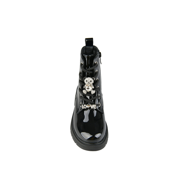 botine copii piele ecologică negru 0162530