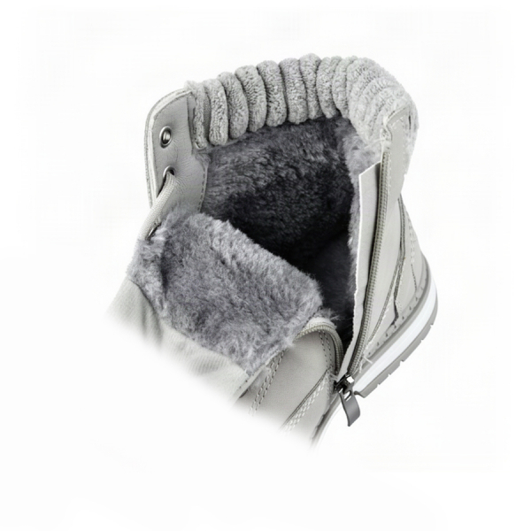 botine damă piele ecologică gri 0164212