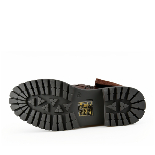 lady's boots eco leather/textile brown 0162776