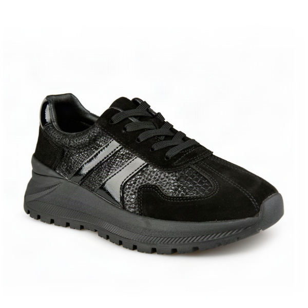 adidași damă piele naturală negru 0163181